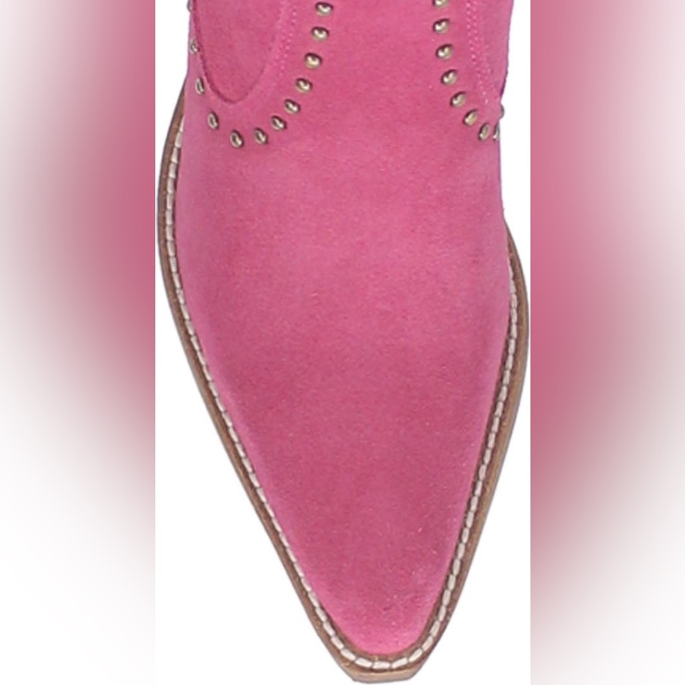 NWB DINGO FUCHSIA‎ SUEDE LEATHER CLASSY N’SASSY Snip Toe Cowgirl Western Boots - Picture 11 of 16